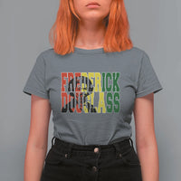 Frederick Douglass T Shirt For Women Pan African Flag Black History Month - Wonder Print Shop