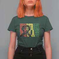 Frederick Douglass T Shirt For Women Pan African Flag Black History Month - Wonder Print Shop