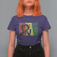 Frederick Douglass T Shirt For Women Pan African Flag Black History Month - Wonder Print Shop