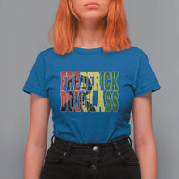 Frederick Douglass T Shirt For Women Pan African Flag Black History Month - Wonder Print Shop