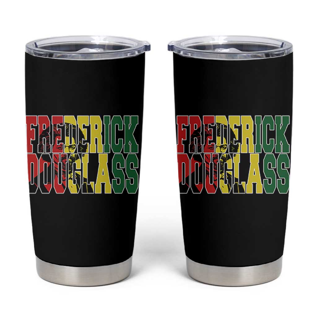 Frederick Douglass Tumbler Cup Pan African Flag Black History Month - Wonder Print Shop