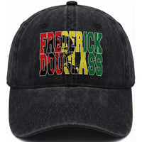 Frederick Douglass Washed Cotton Baseball Cap Pan African Flag Black History Month