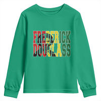 Frederick Douglass Youth Sweatshirt Pan African Flag Black History Month - Wonder Print Shop