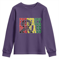 Frederick Douglass Youth Sweatshirt Pan African Flag Black History Month - Wonder Print Shop