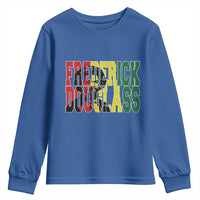Frederick Douglass Youth Sweatshirt Pan African Flag Black History Month - Wonder Print Shop