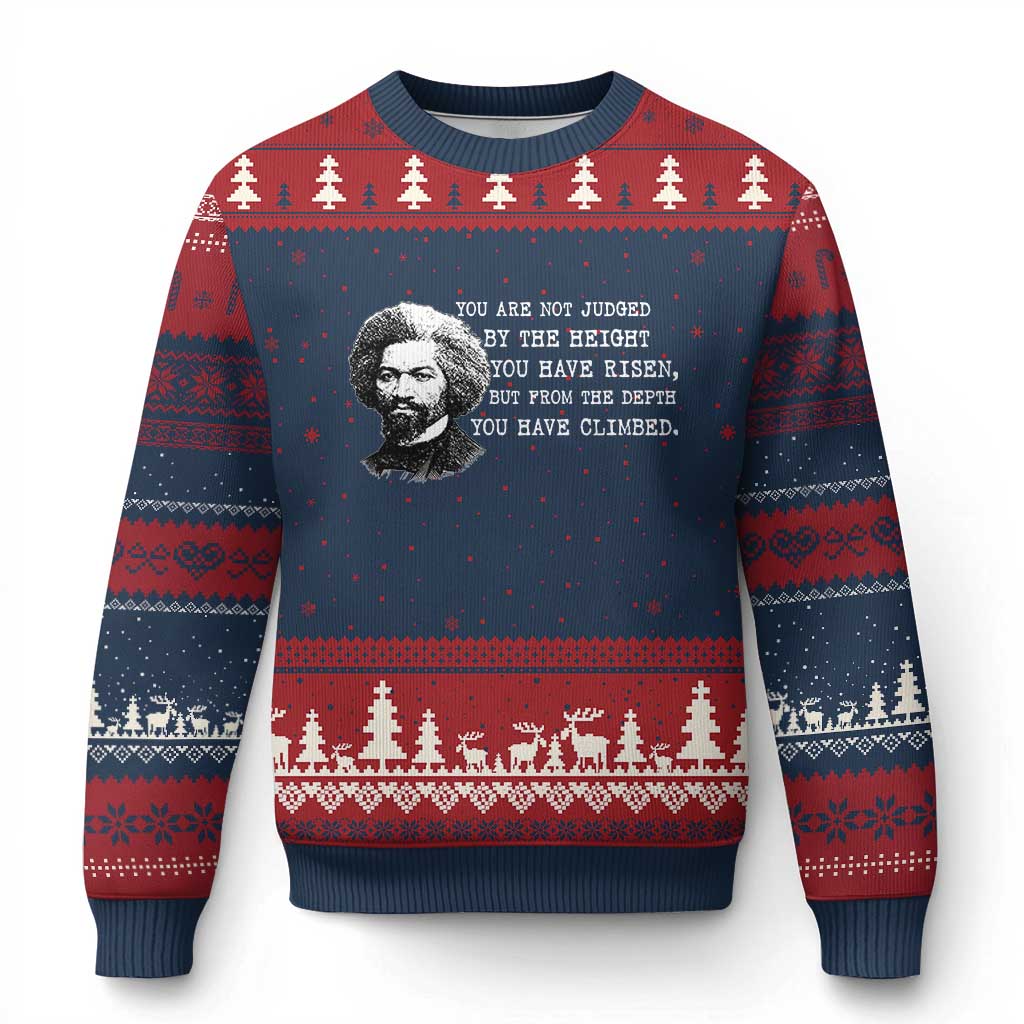 Frederick Douglass Quote Ugly Christmas Sweater Black History Month - Wonder Print Shop