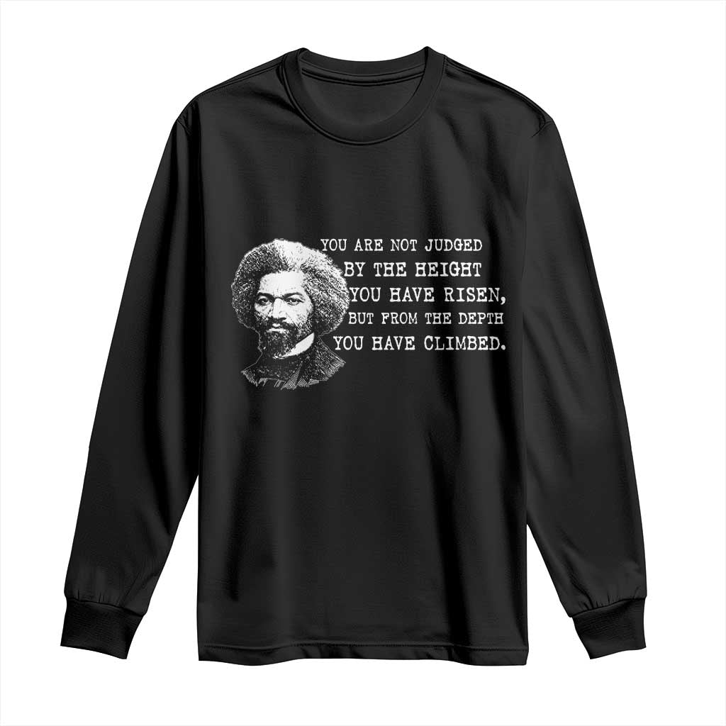 Frederick Douglass Quote Long Sleeve Shirt Black History Month - Wonder Print Shop