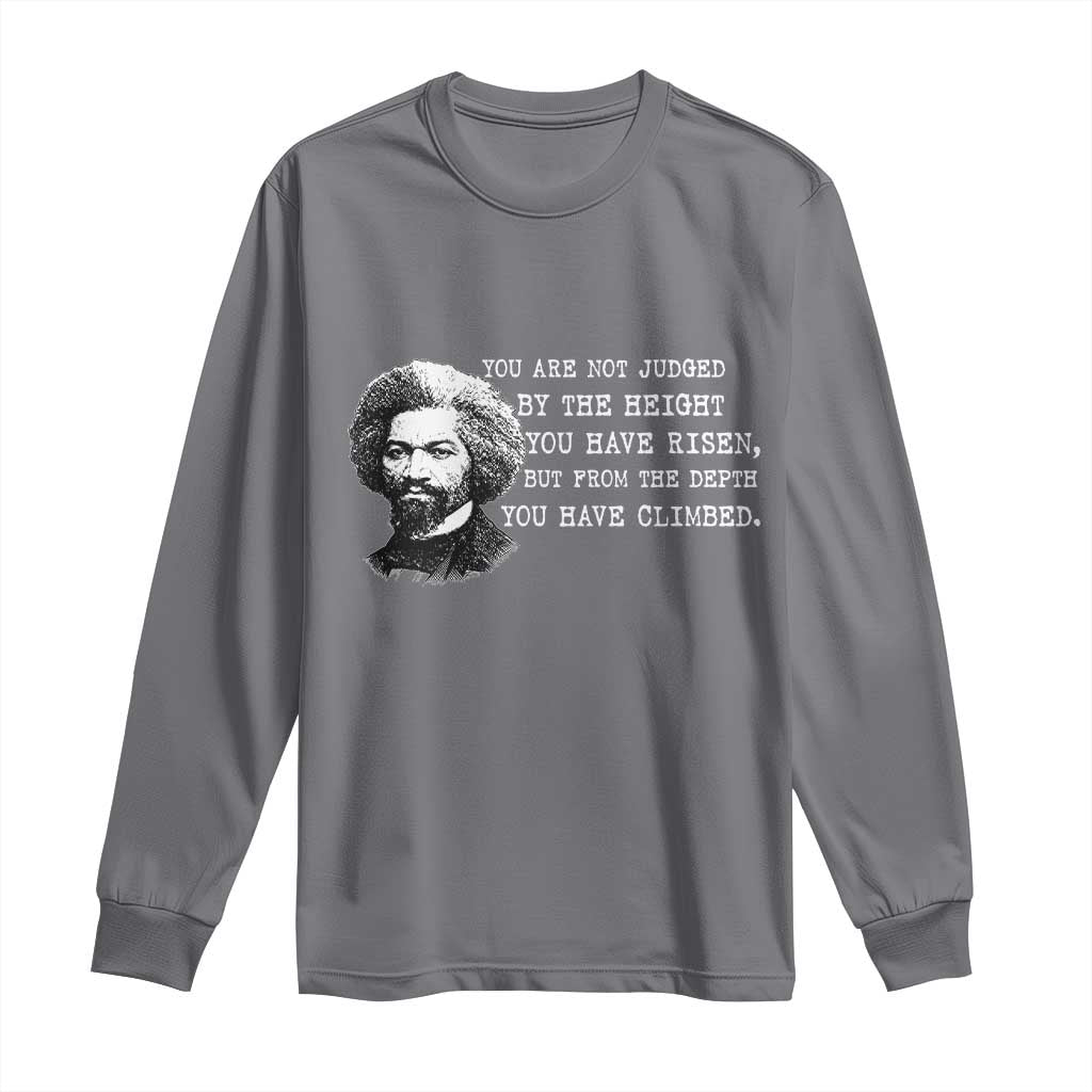 Frederick Douglass Quote Long Sleeve Shirt Black History Month - Wonder Print Shop