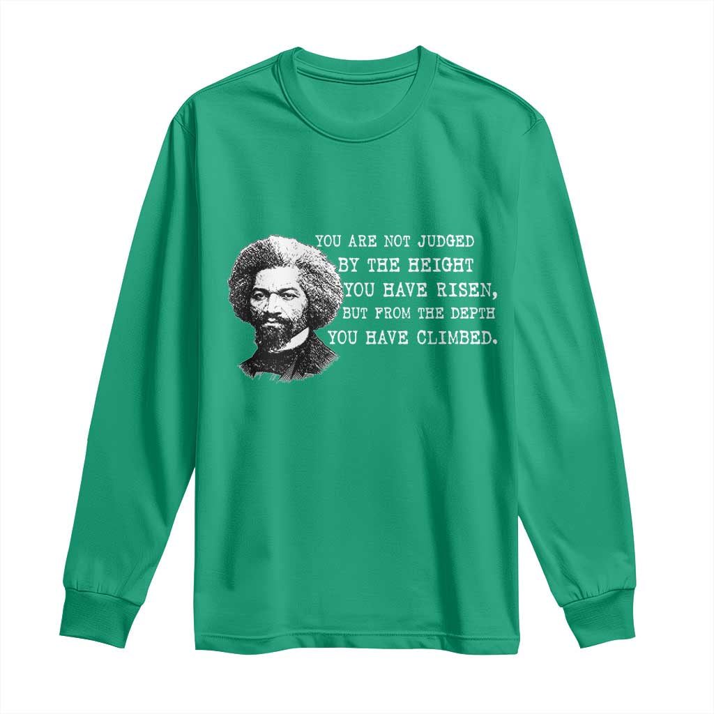 Frederick Douglass Quote Long Sleeve Shirt Black History Month - Wonder Print Shop