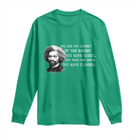 Frederick Douglass Quote Long Sleeve Shirt Black History Month - Wonder Print Shop
