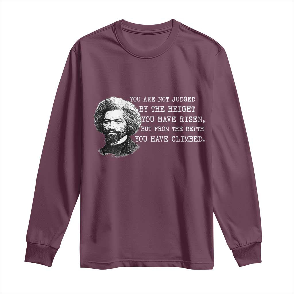 Frederick Douglass Quote Long Sleeve Shirt Black History Month - Wonder Print Shop
