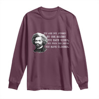 Frederick Douglass Quote Long Sleeve Shirt Black History Month - Wonder Print Shop