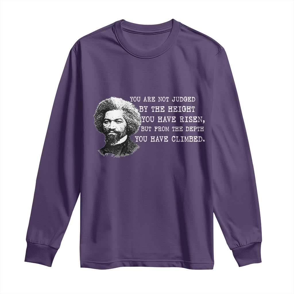 Frederick Douglass Quote Long Sleeve Shirt Black History Month - Wonder Print Shop