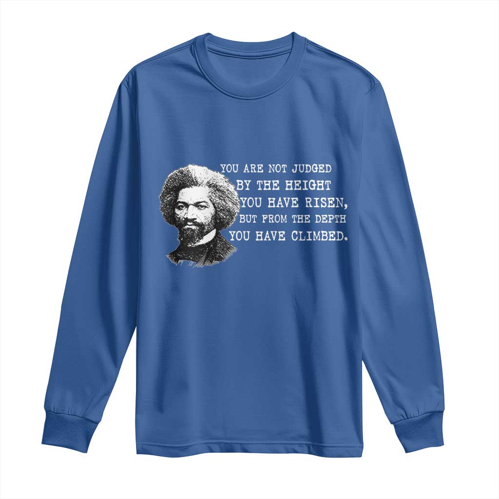 Frederick Douglass Quote Long Sleeve Shirt Black History Month - Wonder Print Shop