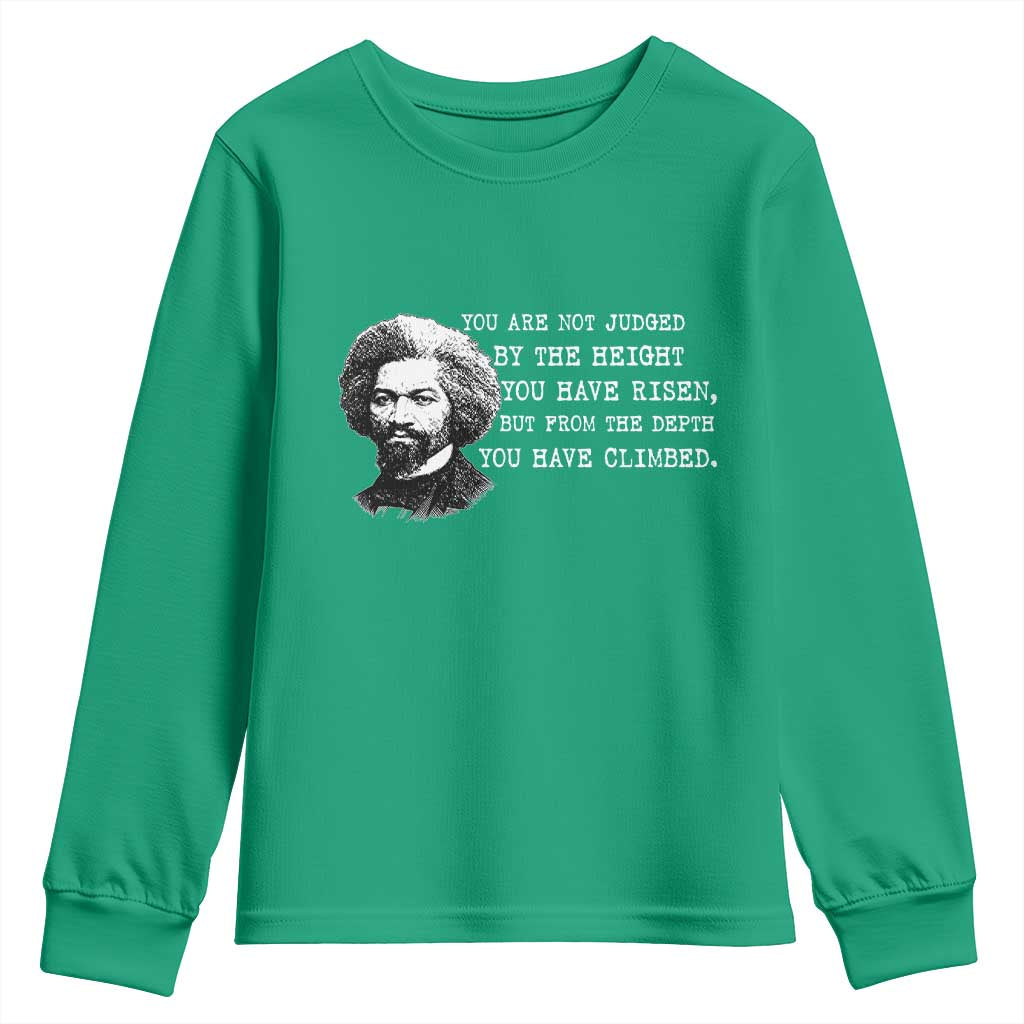 Frederick Douglass Quote Youth Sweatshirt Black History Month - Wonder Print Shop