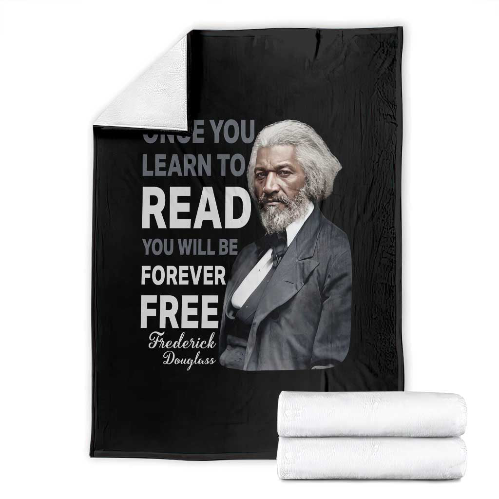 Frederick Douglass Freedom Quote Throw Blanket Once You Learn to Read - Wonder Print Shop