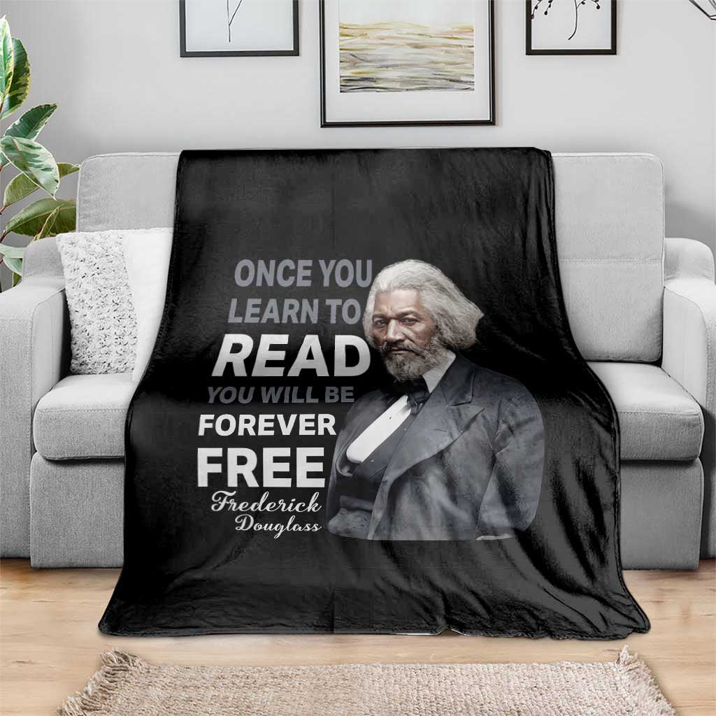 Frederick Douglass Freedom Quote Throw Blanket Once You Learn to Read - Wonder Print Shop