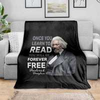 Frederick Douglass Freedom Quote Throw Blanket Once You Learn to Read - Wonder Print Shop