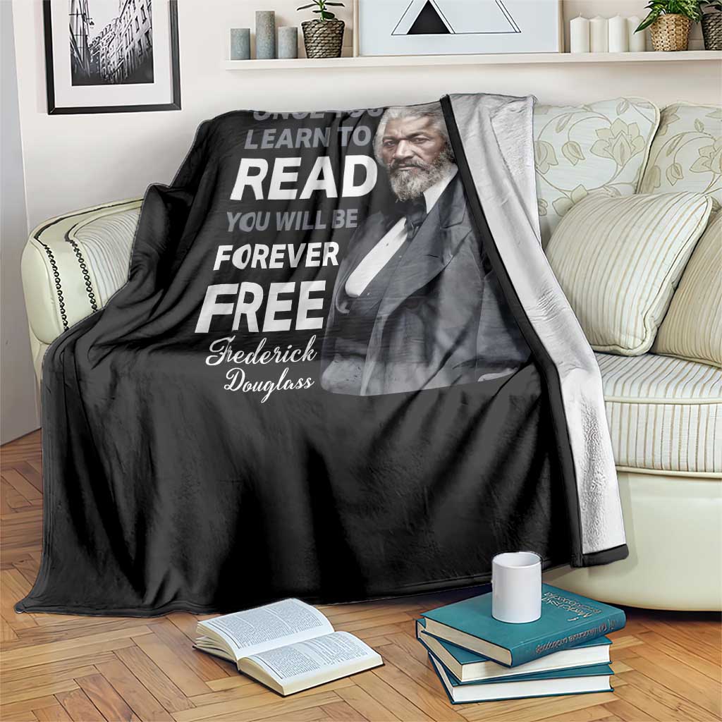 Frederick Douglass Freedom Quote Throw Blanket Once You Learn to Read - Wonder Print Shop