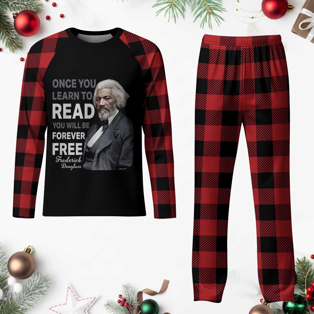 Frederick Douglass Freedom Quote Plaid Pajama Set Once You Learn to Read - Wonder Print Shop
