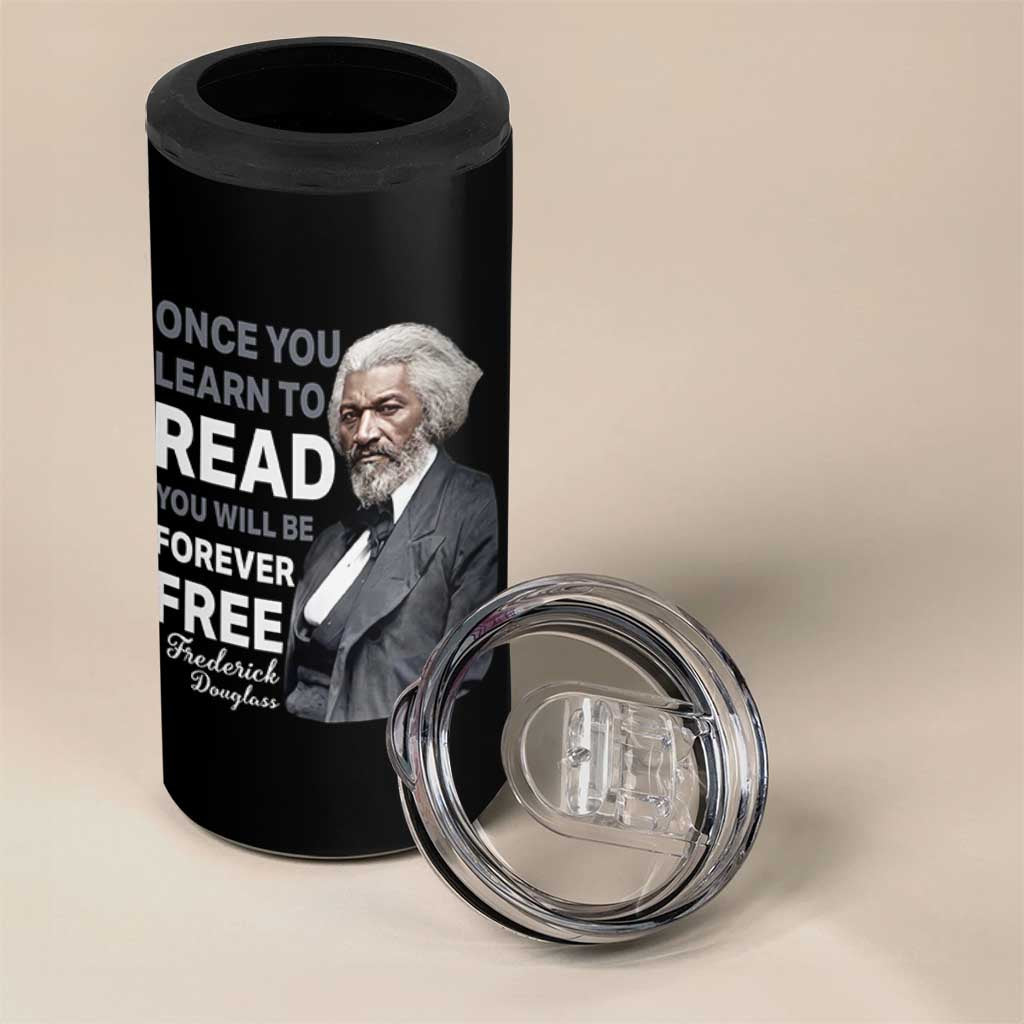 Frederick Douglass Freedom Quote 4 in 1 Can Cooler Tumbler Once You Learn to Read - Wonder Print Shop