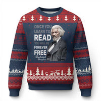 Frederick Douglass Freedom Quote Ugly Christmas Sweater Once You Learn to Read - Wonder Print Shop