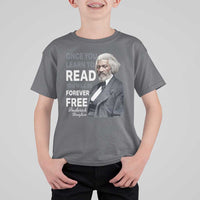 Frederick Douglass Freedom Quote T Shirt For Kid Once You Learn to Read - Wonder Print Shop
