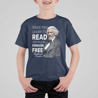 Frederick Douglass Freedom Quote T Shirt For Kid Once You Learn to Read - Wonder Print Shop
