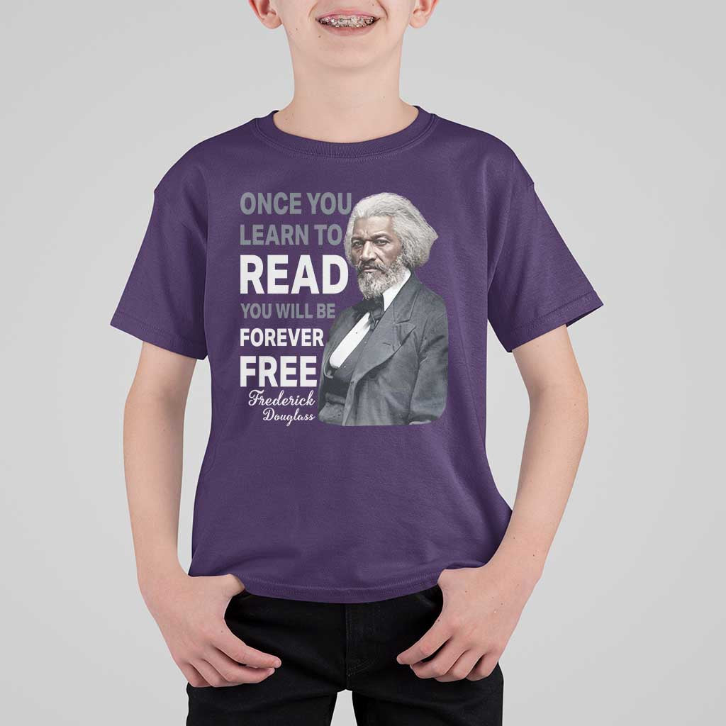 Frederick Douglass Freedom Quote T Shirt For Kid Once You Learn to Read - Wonder Print Shop