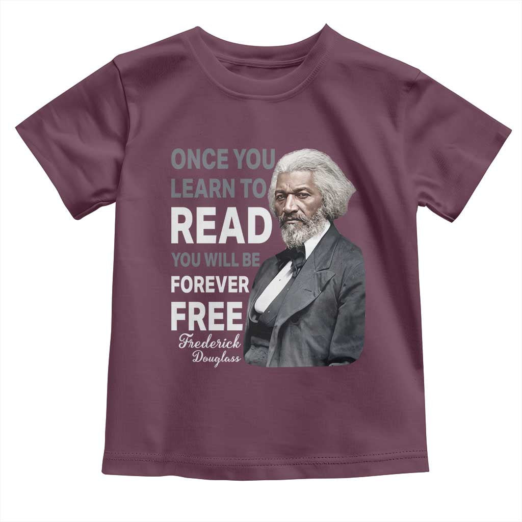 Frederick Douglass Freedom Quote Toddler T Shirt Once You Learn to Read - Wonder Print Shop