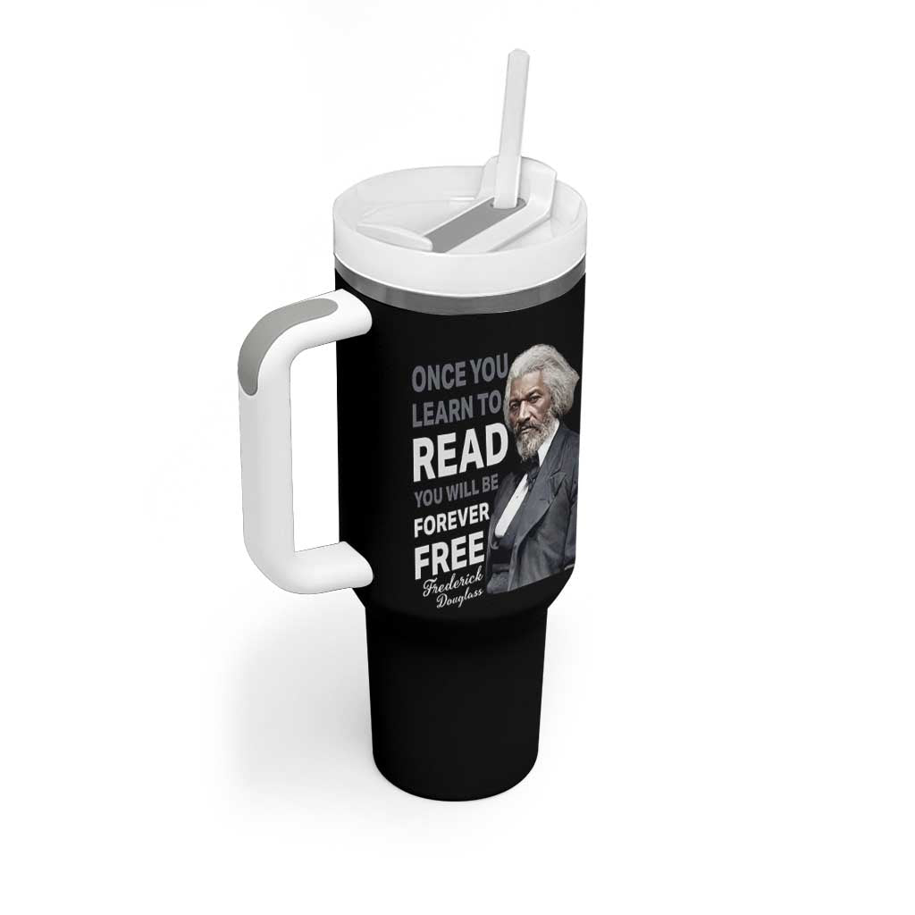 Frederick Douglass Freedom Quote Tumbler With Handle Once You Learn to Read - Wonder Print Shop