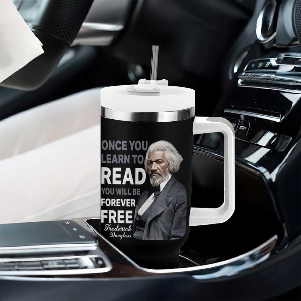 Frederick Douglass Freedom Quote Tumbler With Handle Once You Learn to Read - Wonder Print Shop