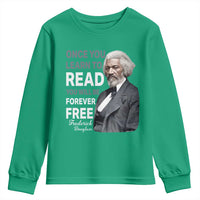 Frederick Douglass Freedom Quote Youth Sweatshirt Once You Learn to Read - Wonder Print Shop