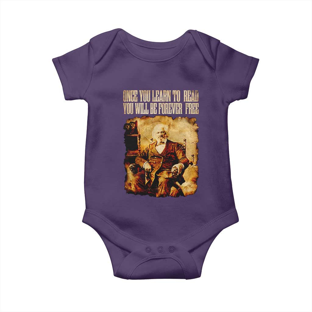 Frederick Douglass Quote Baby Onesie Once You Learn to Read - Wonder Print Shop