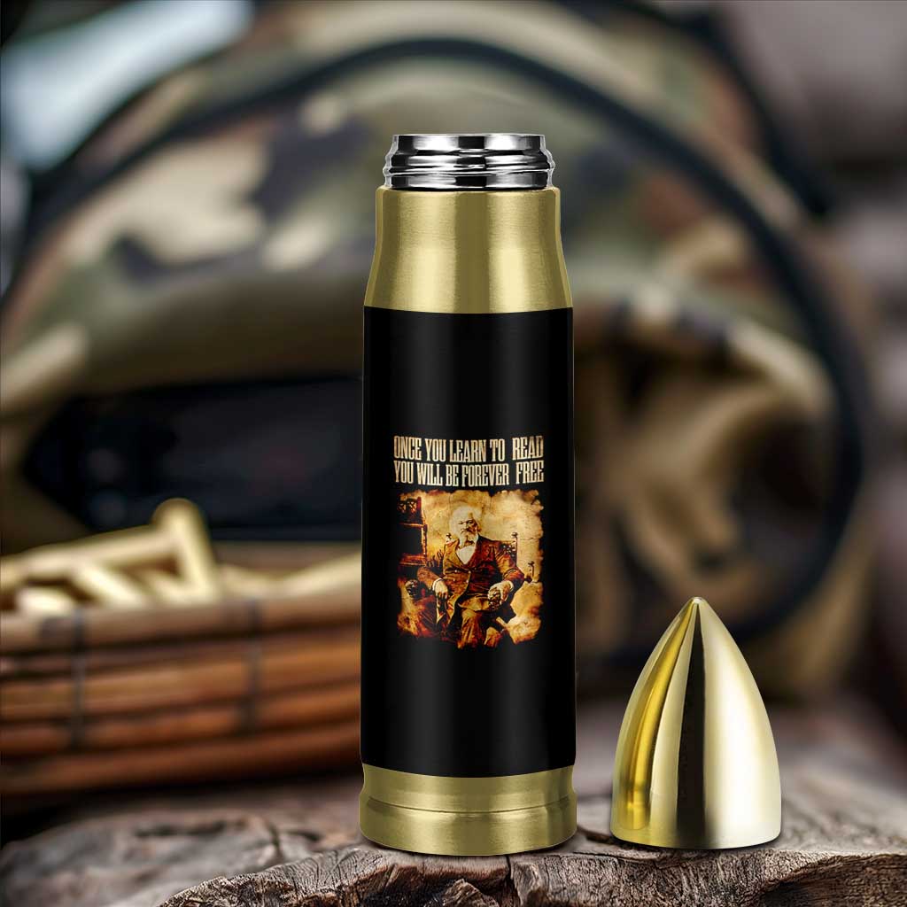 Frederick Douglass Quote Bullet Tumbler Once You Learn to Read - Wonder Print Shop
