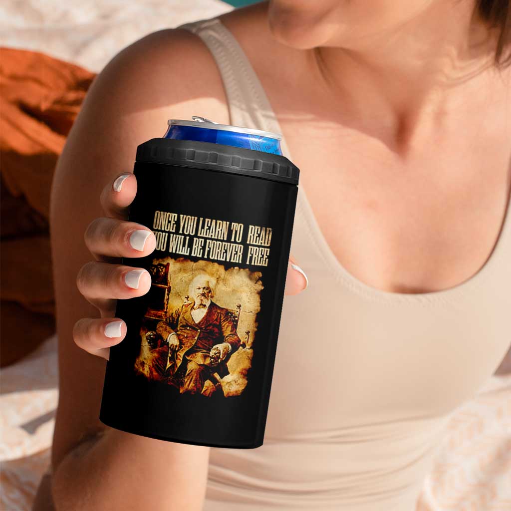 Frederick Douglass Quote 4 in 1 Can Cooler Tumbler Once You Learn to Read - Wonder Print Shop