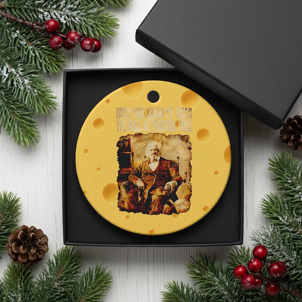Frederick Douglass Quote Ceramic Ornament Once You Learn to Read - Wonder Print Shop