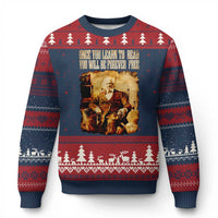 Frederick Douglass Quote Ugly Christmas Sweater Once You Learn to Read - Wonder Print Shop