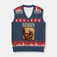 Frederick Douglass Quote V-Neck Knit Sweater Vest Once You Learn to Read - Wonder Print Shop