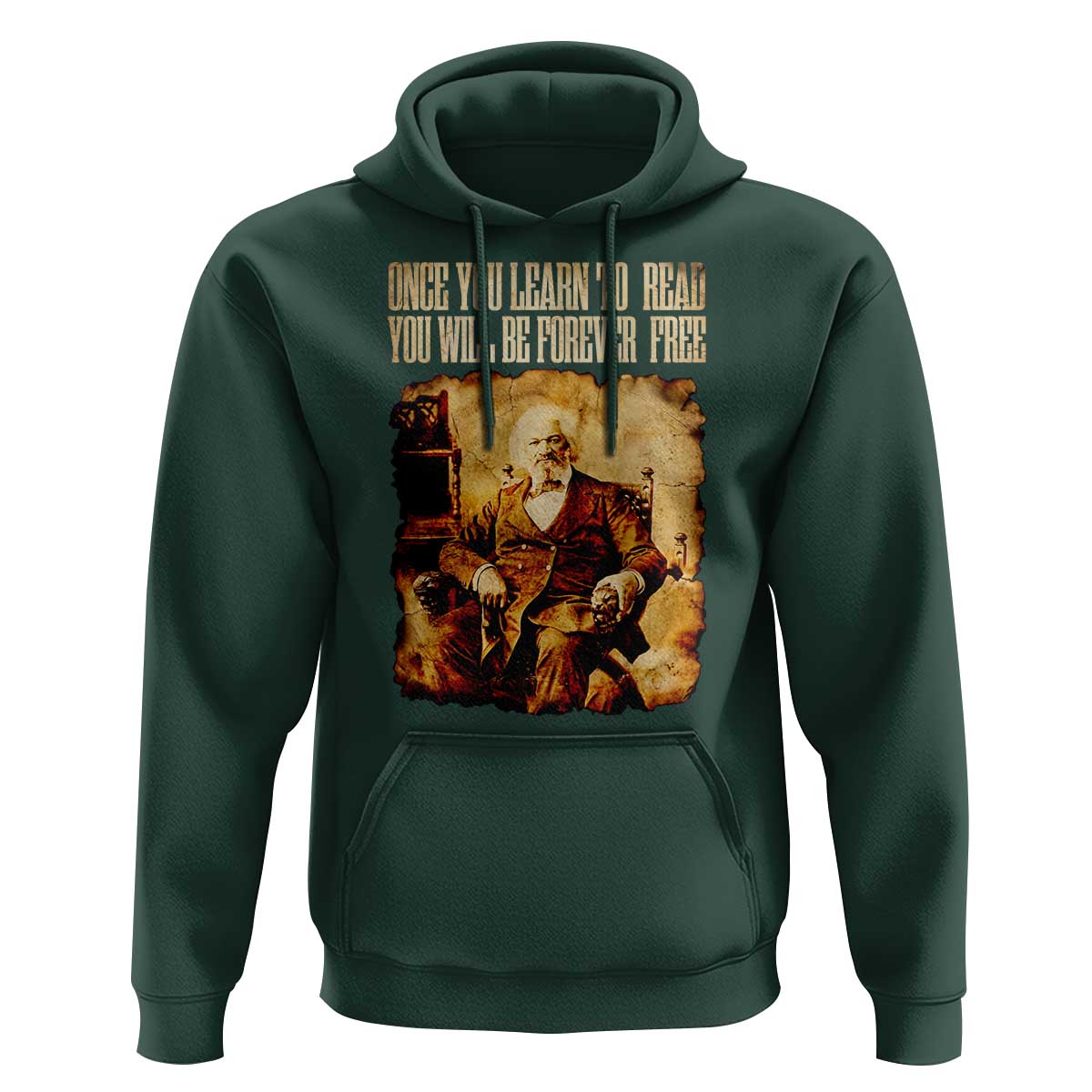 Frederick Douglass Quote Hoodie Once You Learn to Read - Wonder Print Shop