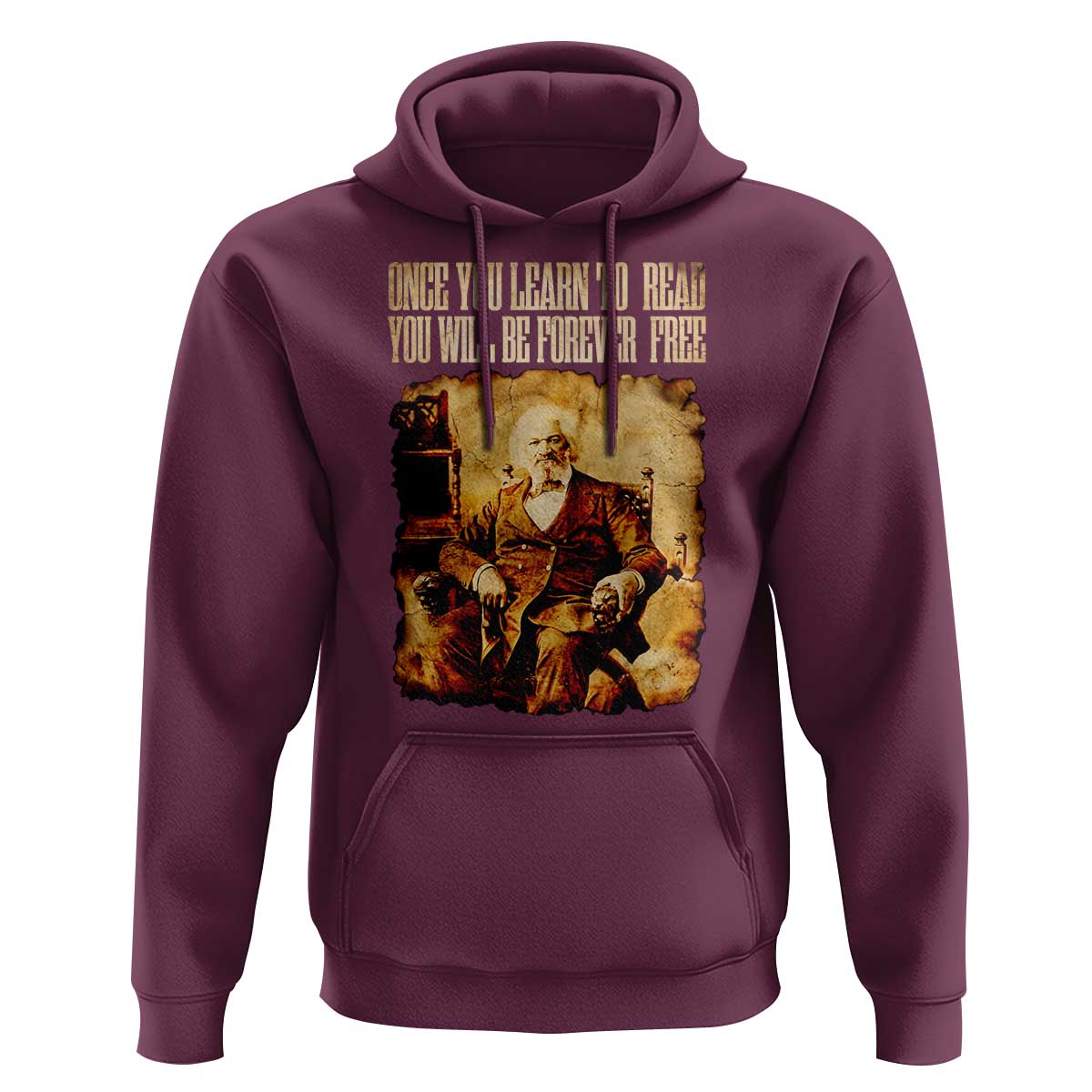 Frederick Douglass Quote Hoodie Once You Learn to Read - Wonder Print Shop