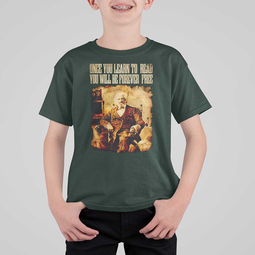 Frederick Douglass Quote T Shirt For Kid Once You Learn to Read - Wonder Print Shop
