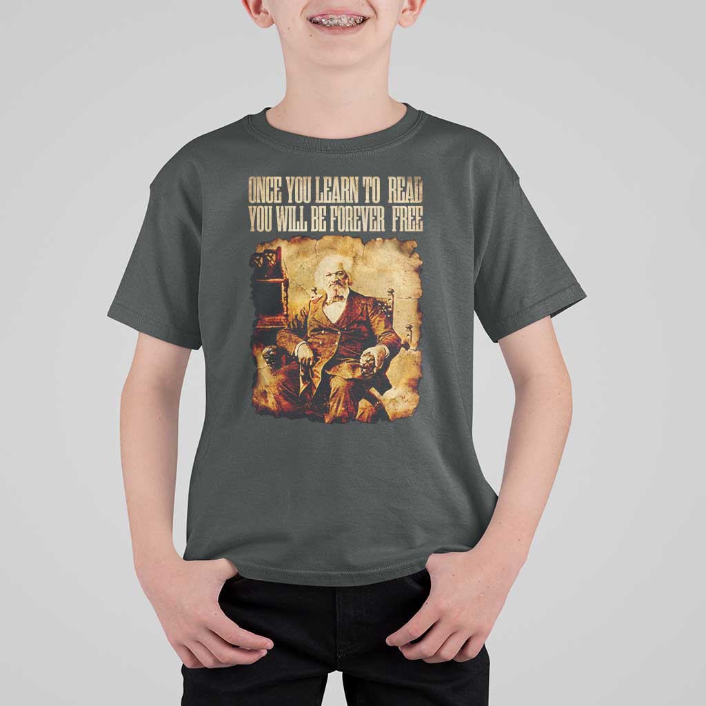 Frederick Douglass Quote T Shirt For Kid Once You Learn to Read - Wonder Print Shop