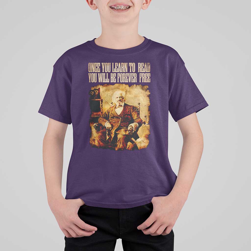 Frederick Douglass Quote T Shirt For Kid Once You Learn to Read - Wonder Print Shop