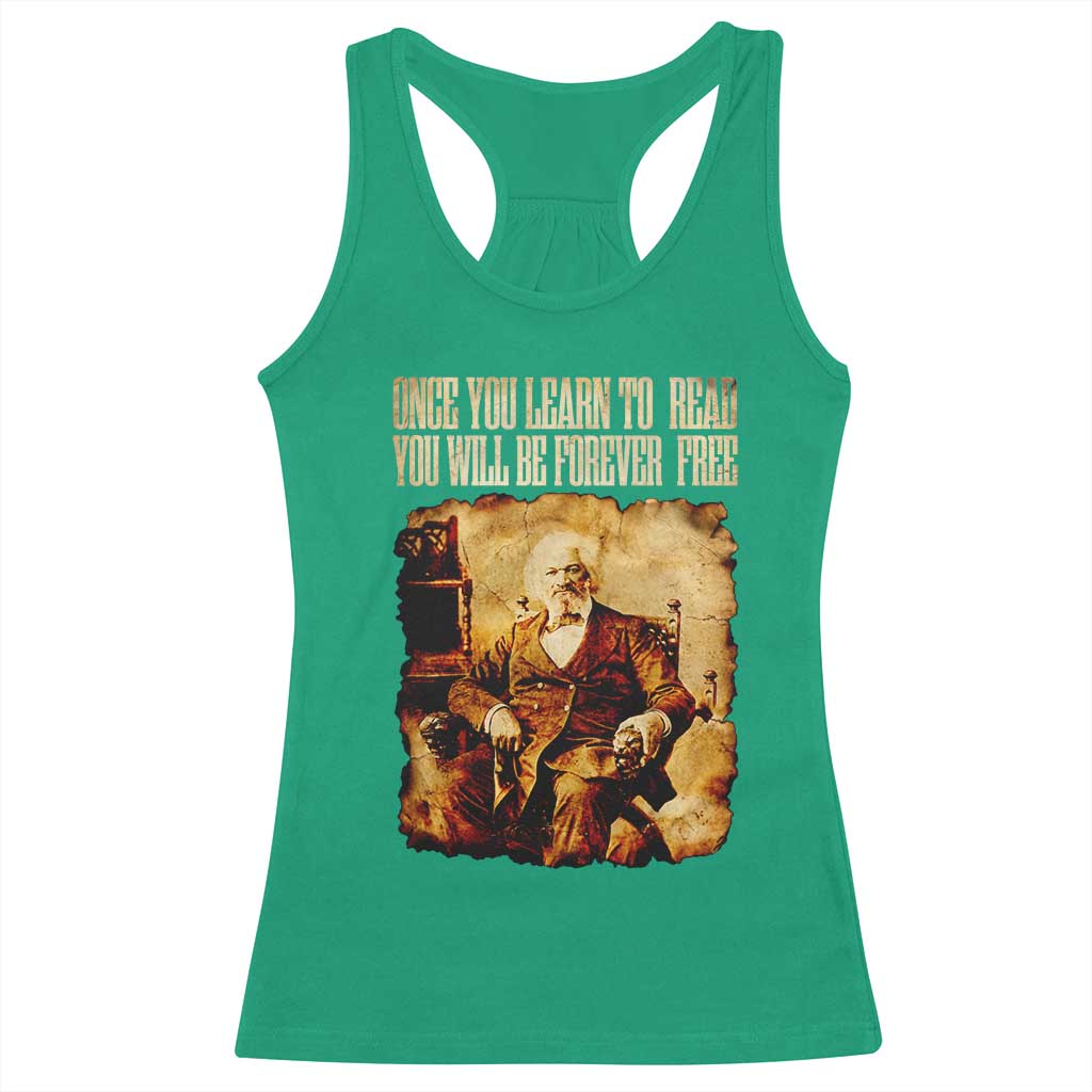 Frederick Douglass Quote Racerback Tank Top Once You Learn to Read - Wonder Print Shop
