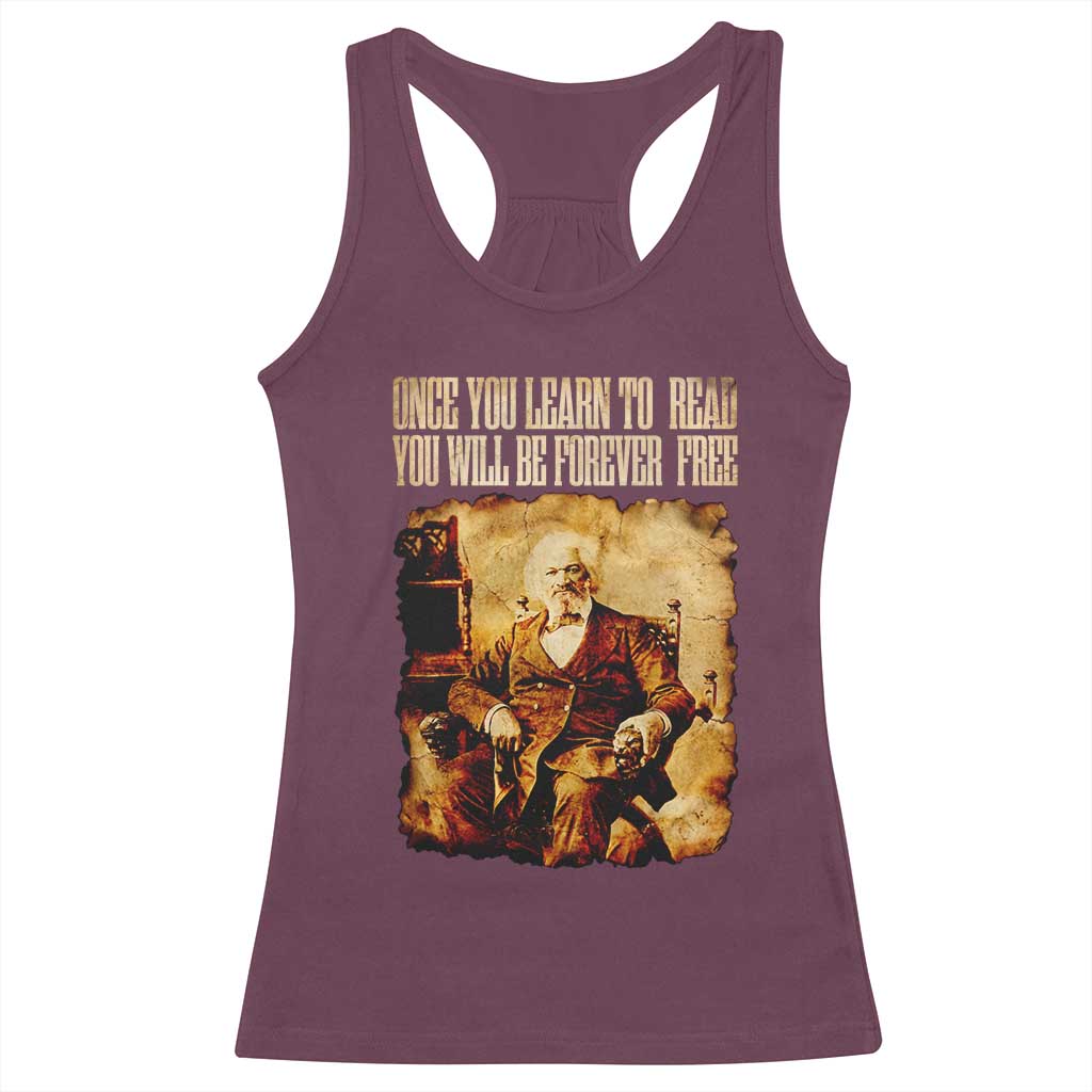 Frederick Douglass Quote Racerback Tank Top Once You Learn to Read - Wonder Print Shop