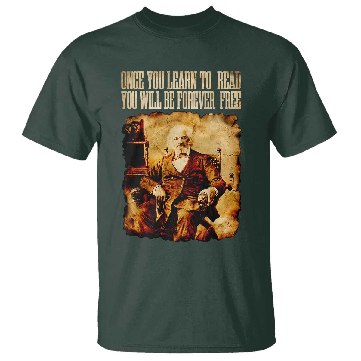 Frederick Douglass Quote T Shirt Once You Learn to Read - Wonder Print Shop