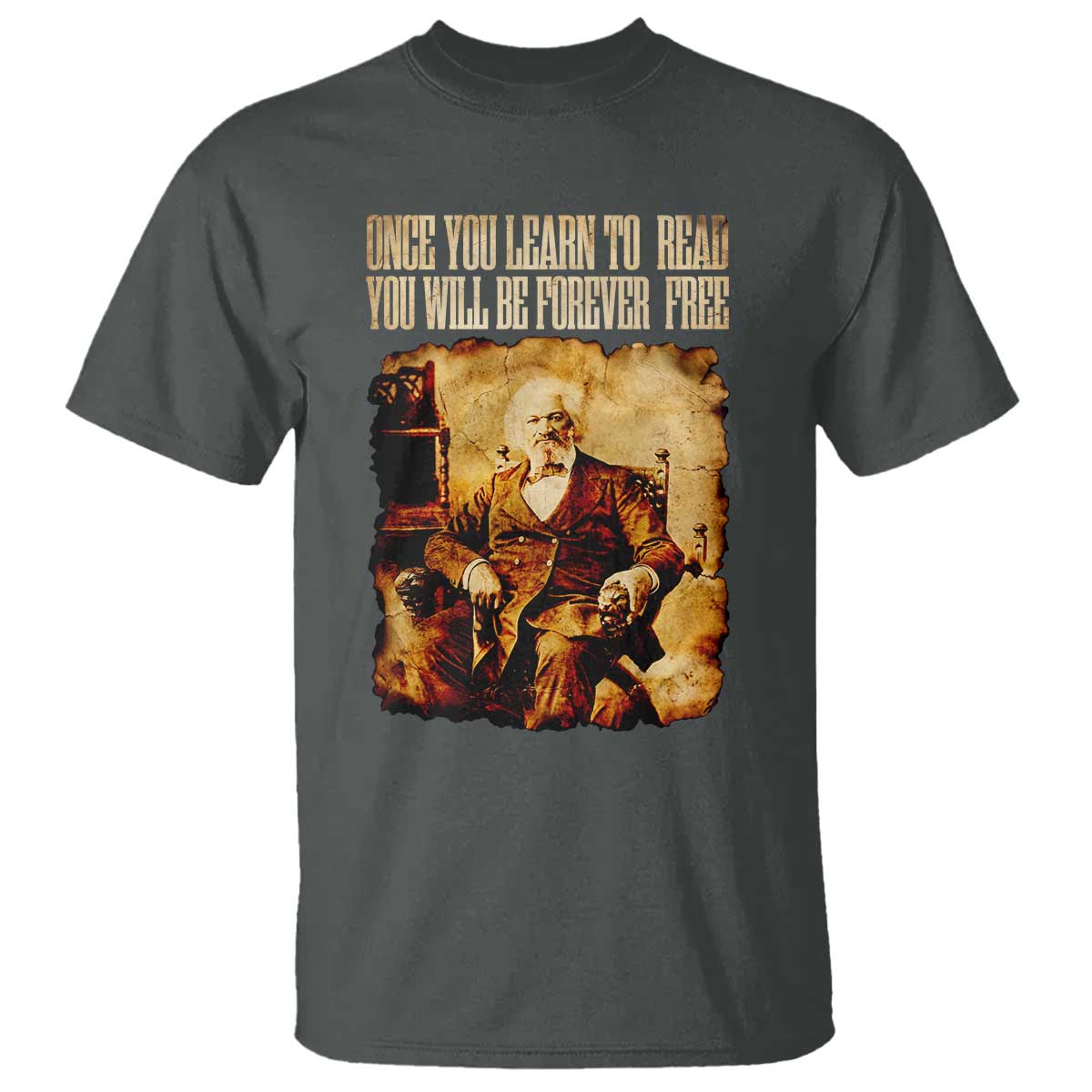 Frederick Douglass Quote T Shirt Once You Learn to Read - Wonder Print Shop