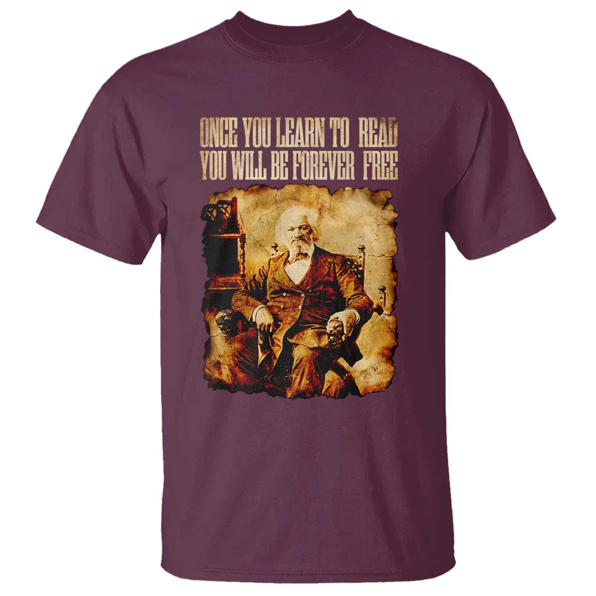Frederick Douglass Quote T Shirt Once You Learn to Read - Wonder Print Shop