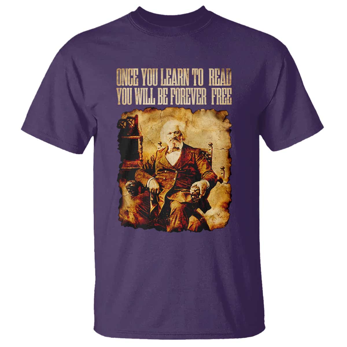 Frederick Douglass Quote T Shirt Once You Learn to Read - Wonder Print Shop